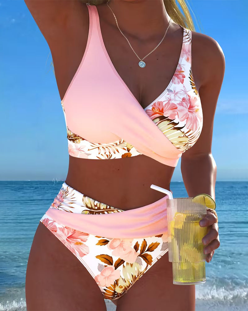 Chiara | Bikini a Contrasto Floreale