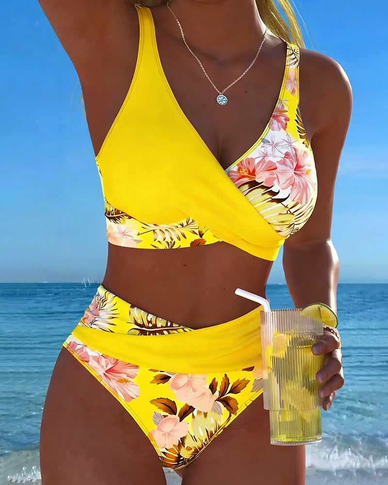 Chiara | Bikini a Contrasto Floreale