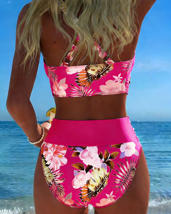 Chiara | Bikini a Contrasto Floreale