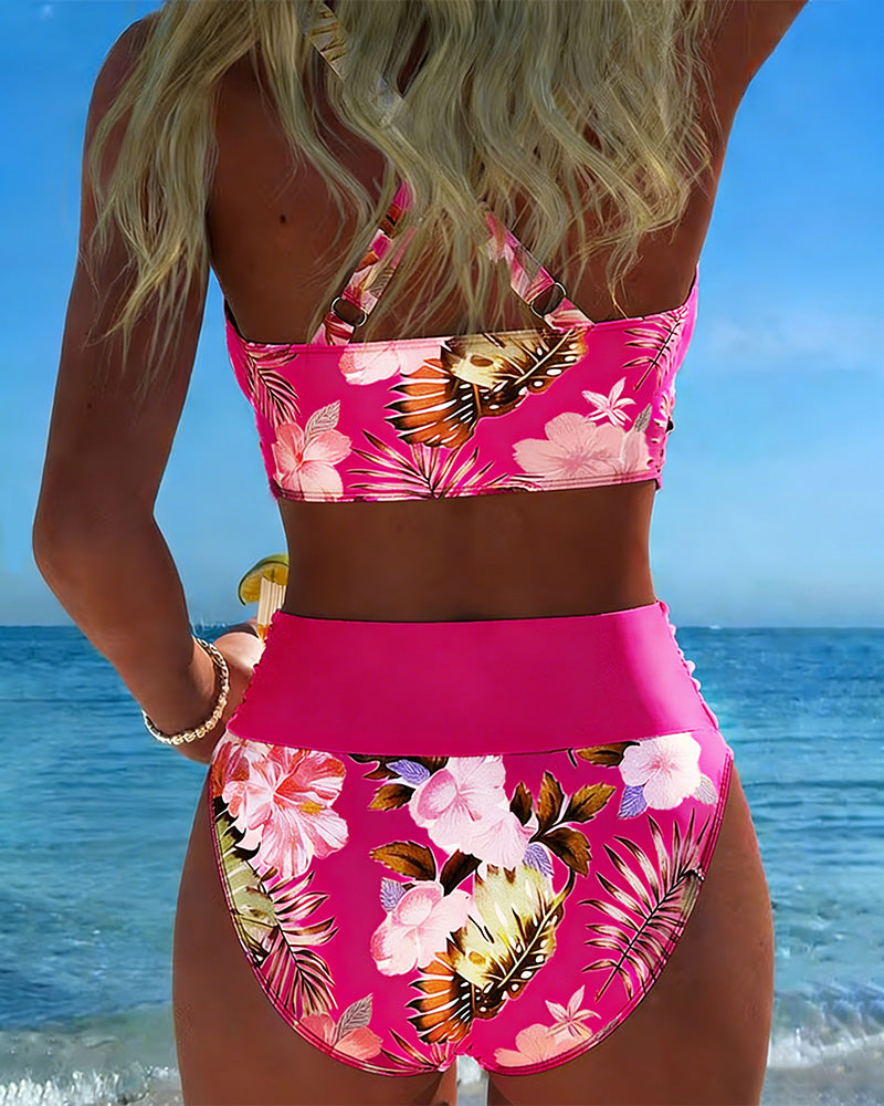 Chiara | Bikini a Contrasto Floreale