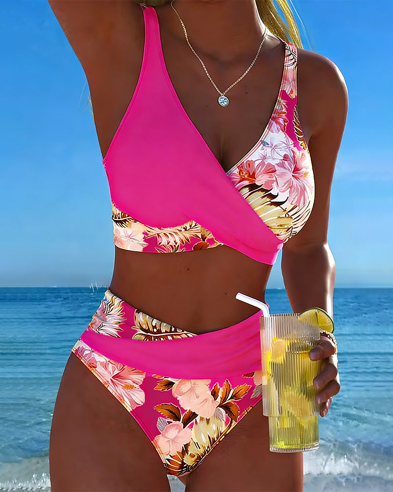 Chiara | Bikini a Contrasto Floreale