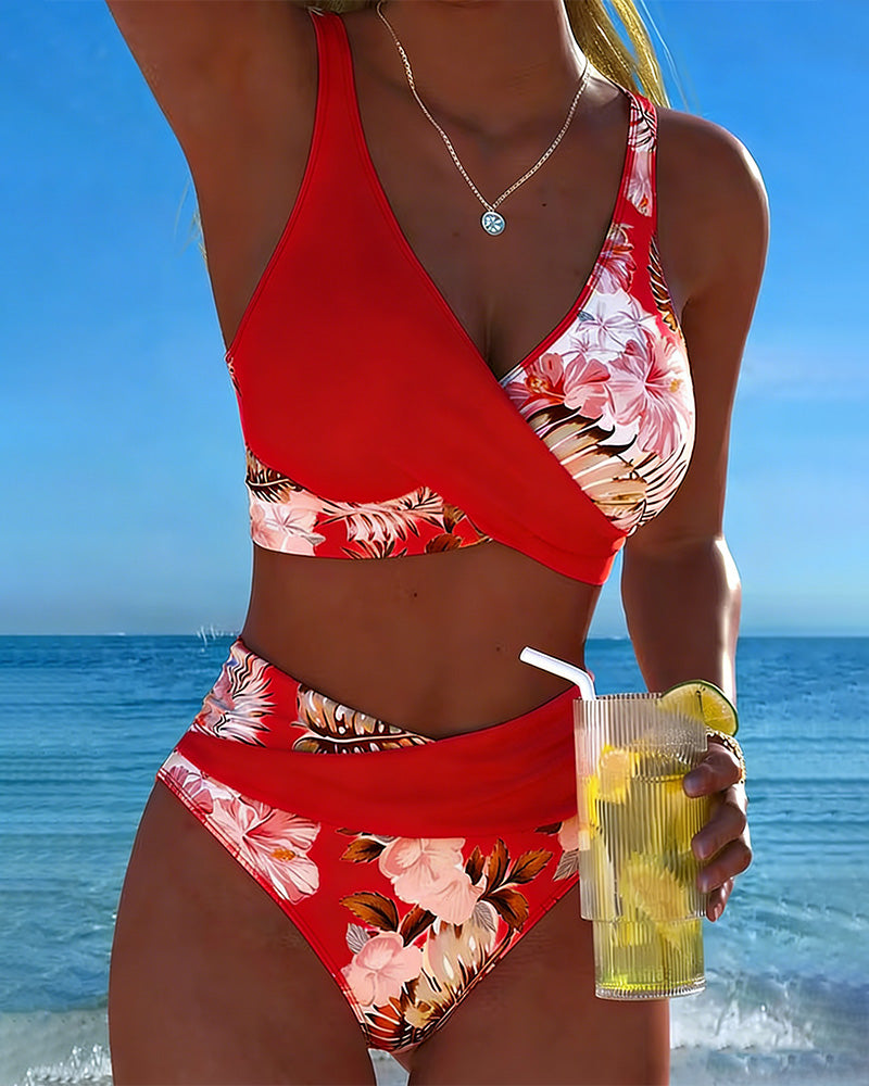 Chiara | Bikini a Contrasto Floreale
