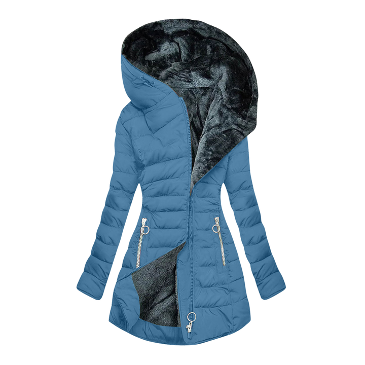 Chiara – Giacca in Piuma Invernale con Cappuccio