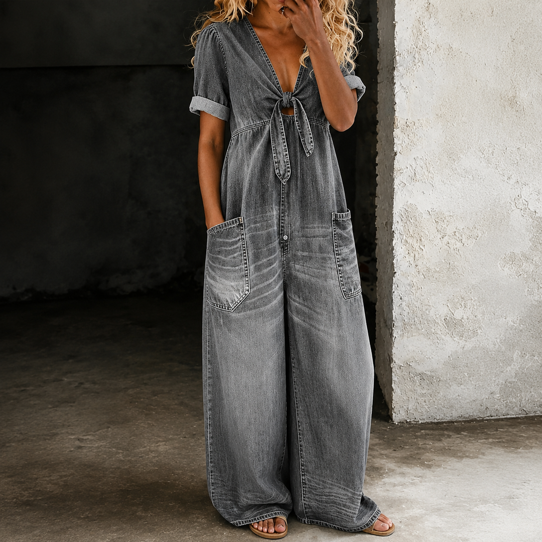Sofia | Tuta Denim a Gamba Larga