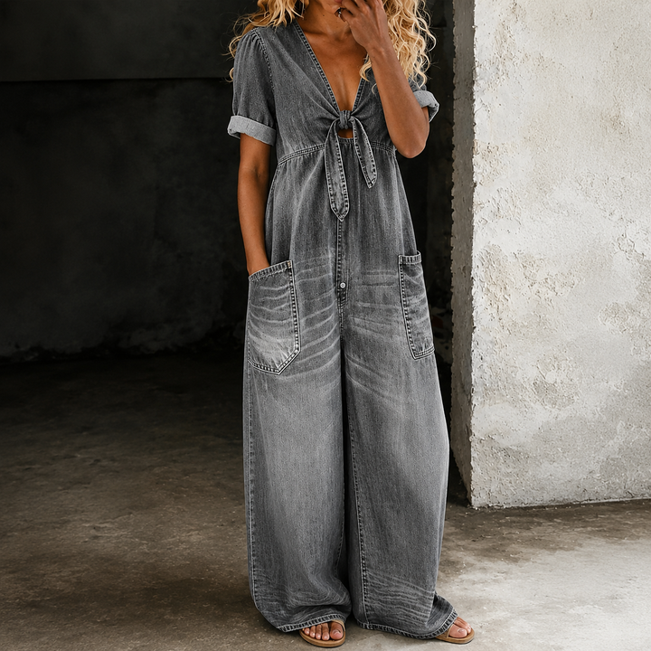 Sofia | Tuta Denim a Gamba Larga