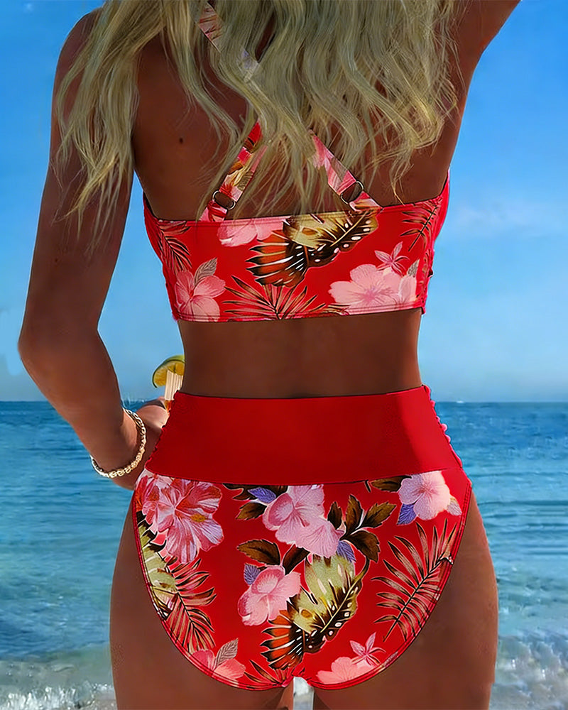 Chiara | Bikini a Contrasto Floreale
