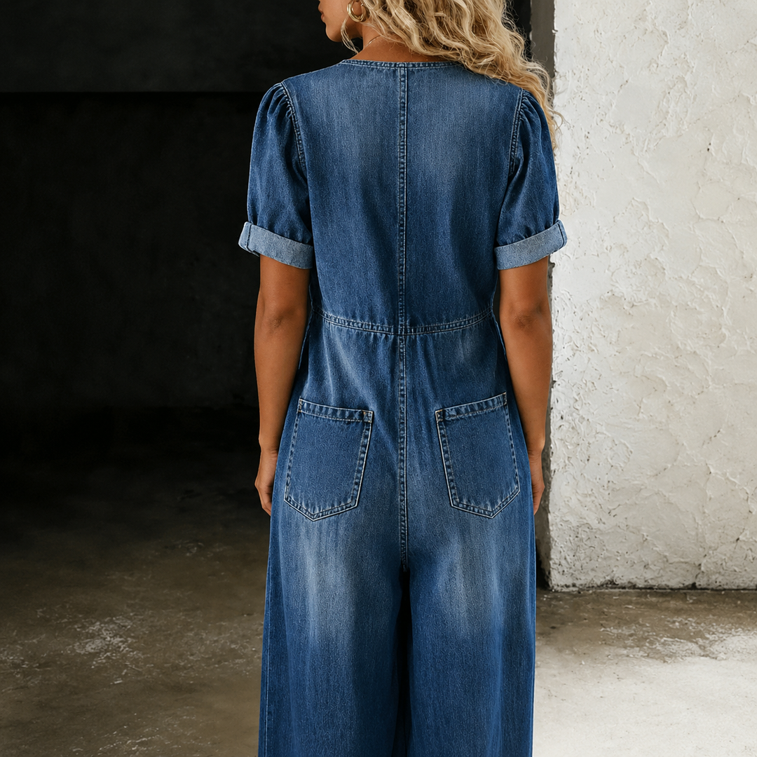 Sofia | Tuta Denim a Gamba Larga