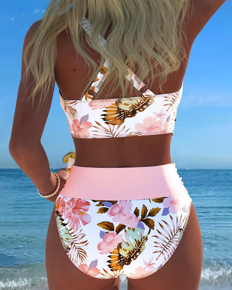 Chiara | Bikini a Contrasto Floreale