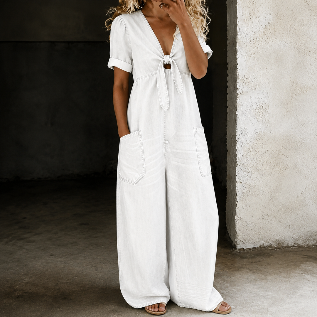 Sofia | Tuta Denim a Gamba Larga