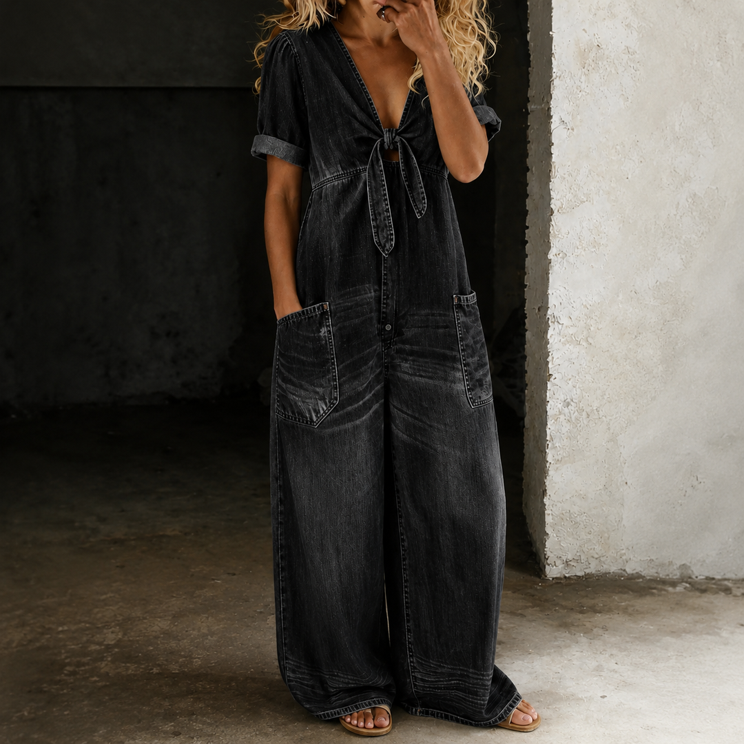 Sofia | Tuta Denim a Gamba Larga