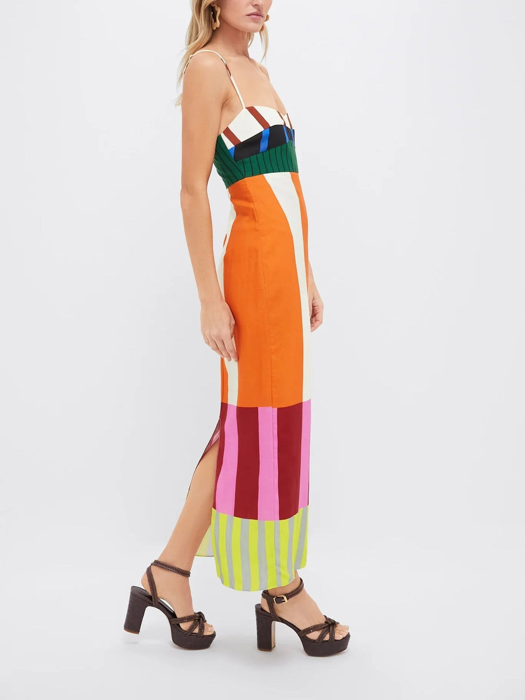 Erminia | Maxi Abito Colorato a Righe