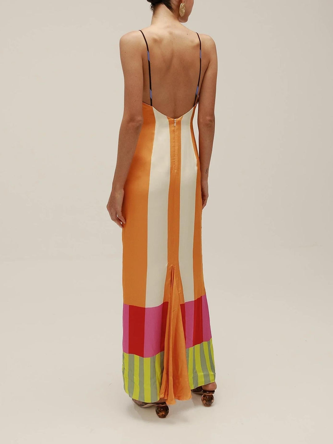 Erminia | Maxi Abito Colorato a Righe