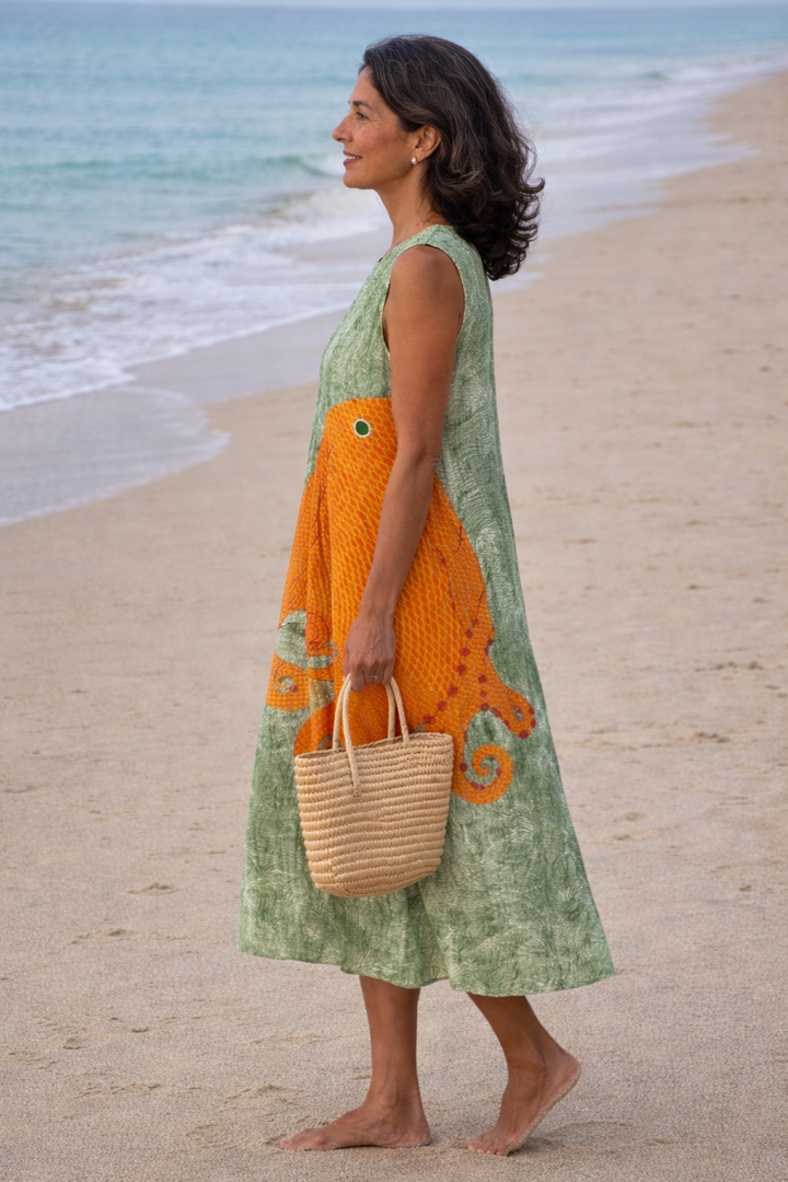 Teresa | Abito midi in stile oceanico