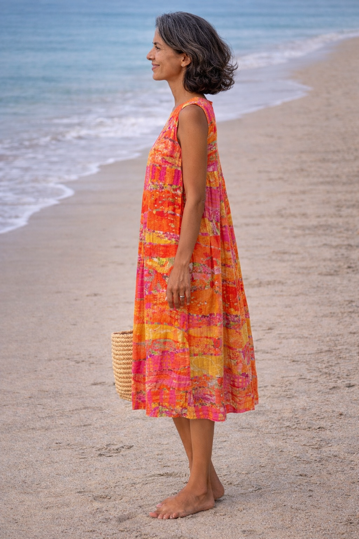 Flora | Vestito Midi Tramonto