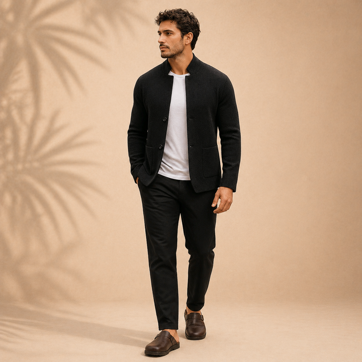 BRUNO MONACO | Gilet in Maglia Testurizzata da Uomo