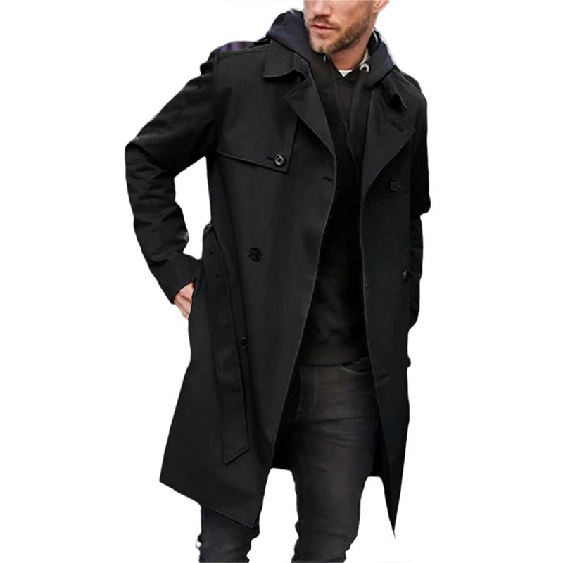 Heren Trenchcoat | Klassiek & Verfijnd | Met Reverskraag & Ceintuur | Voor Elke Gelegenheid