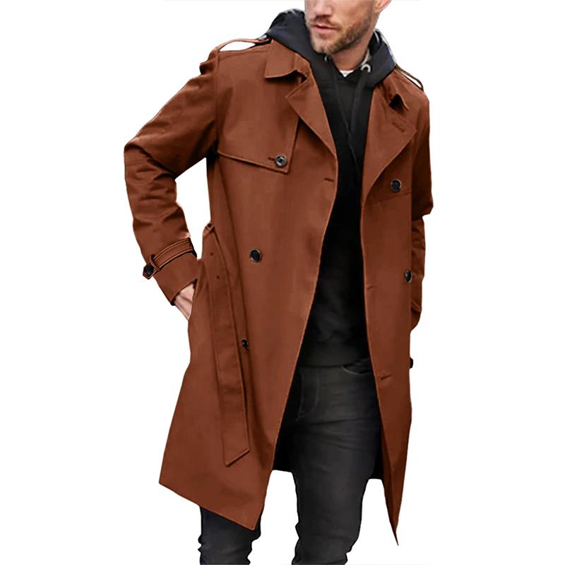 Heren Trenchcoat | Klassiek & Verfijnd | Met Reverskraag & Ceintuur | Voor Elke Gelegenheid
