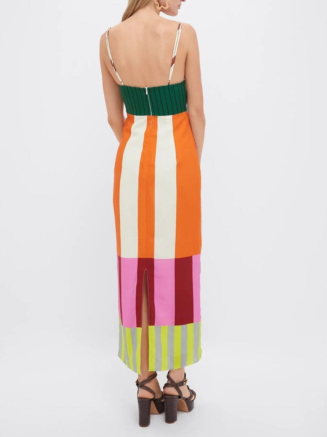 Erminia | Maxi Abito Colorato a Righe