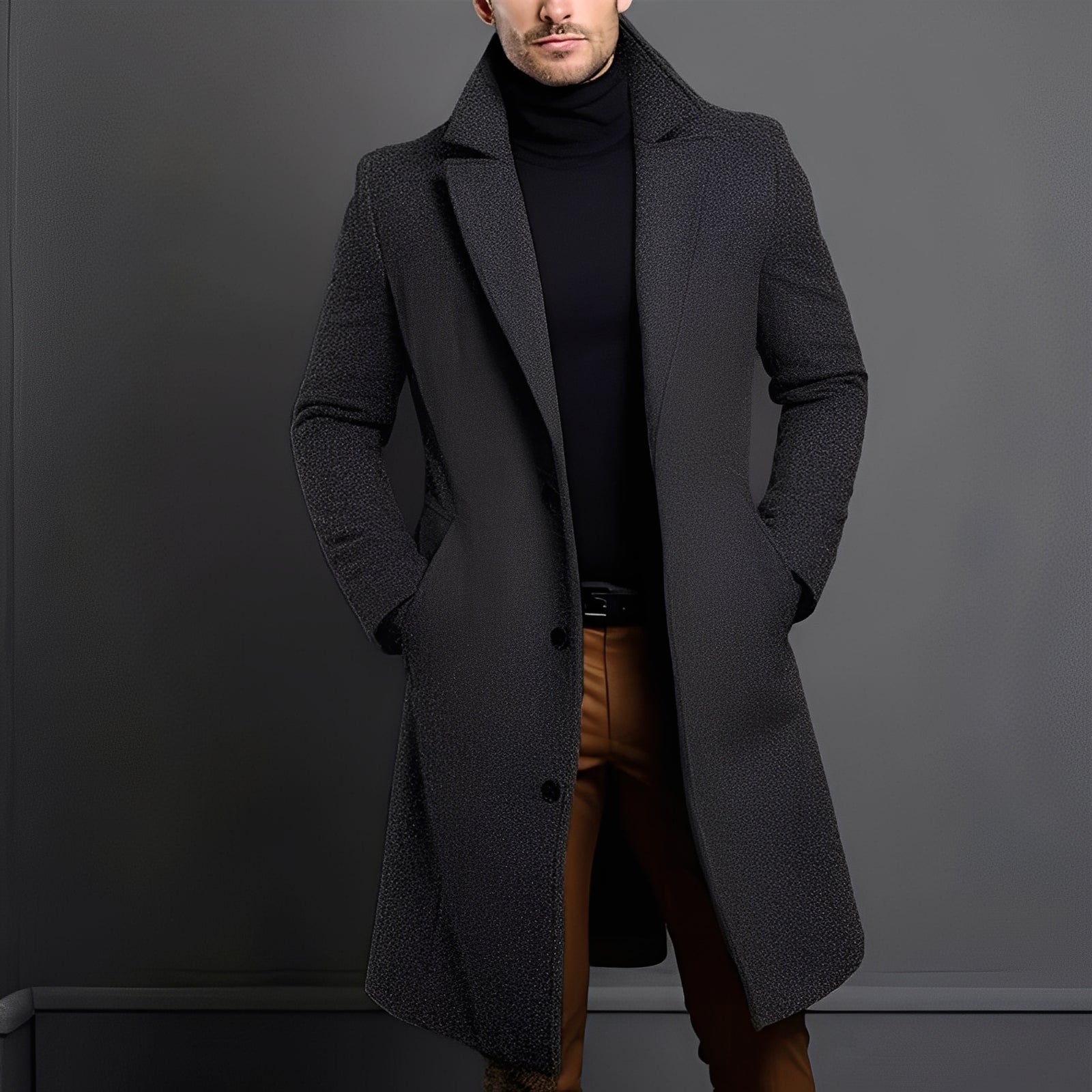 Ruggero™ | Elegante Cappotto di Lana per Uomo