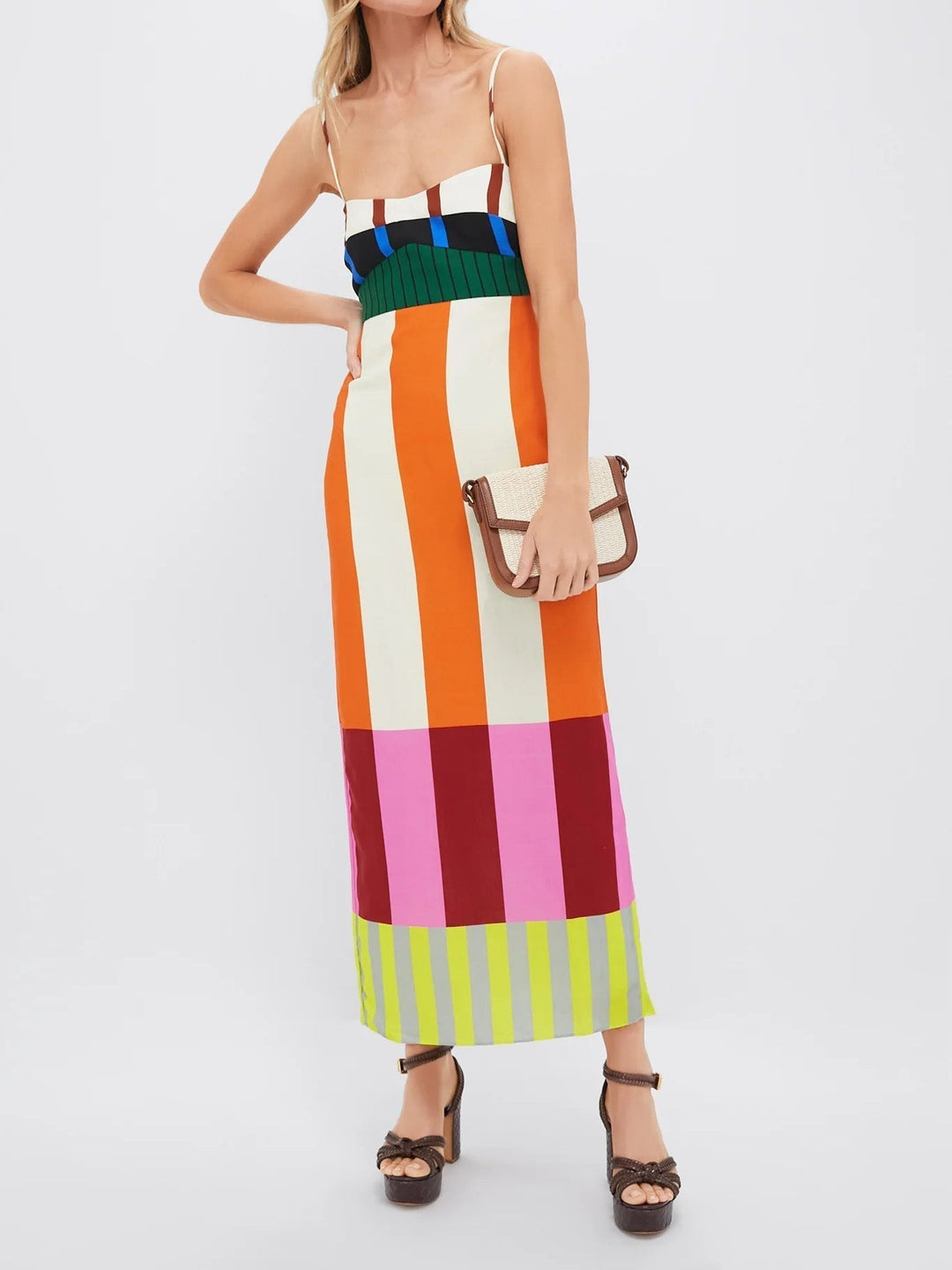 Erminia | Maxi Abito Colorato a Righe